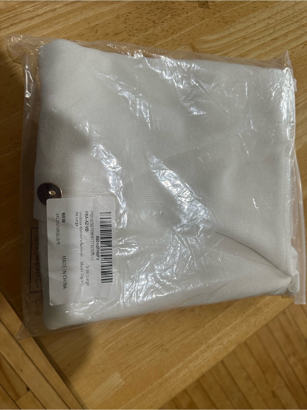 Classic Women's White Blouse with Button Detail